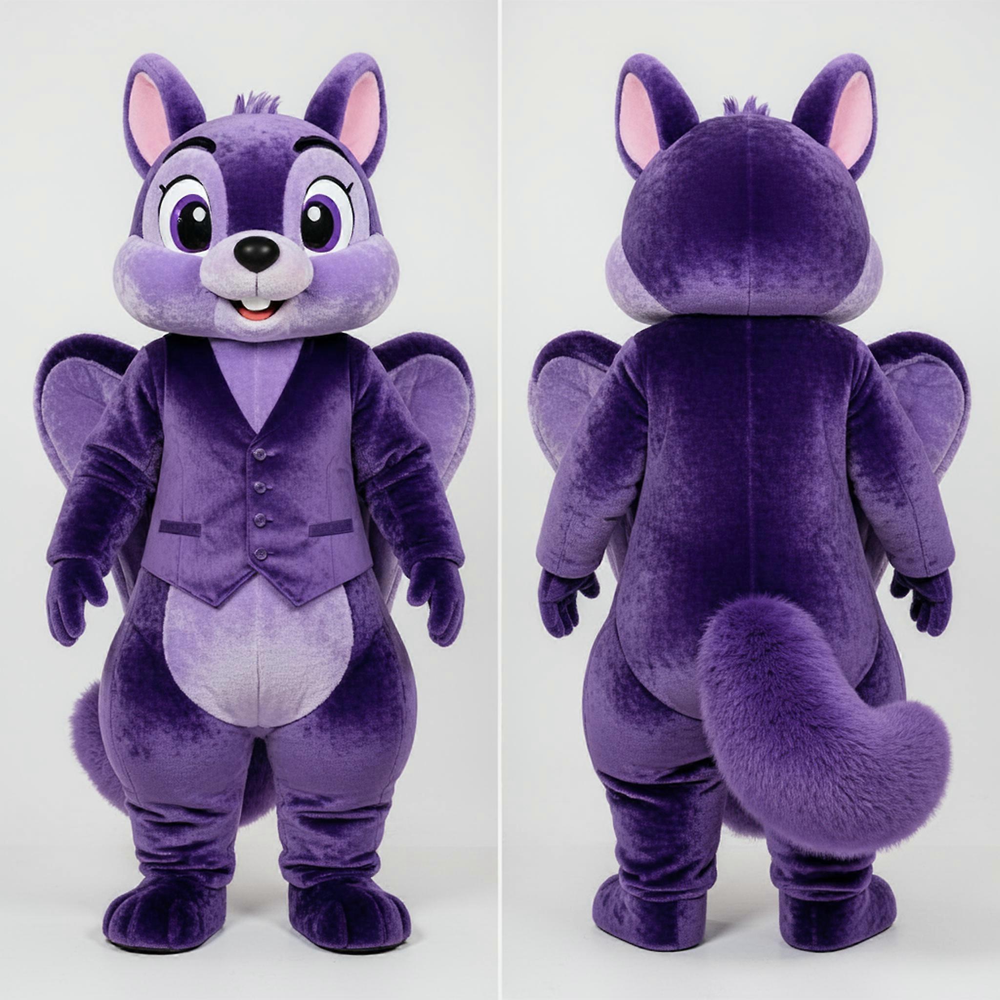 MASTICOT Indigo Velvety Flying Squirrel Mascot