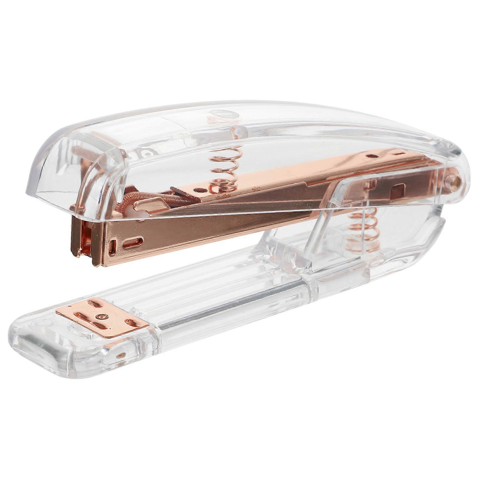Transparent Stapler Plastic Binding Machine for Stapling Use 1Pcs Plastic Book Binding Tool