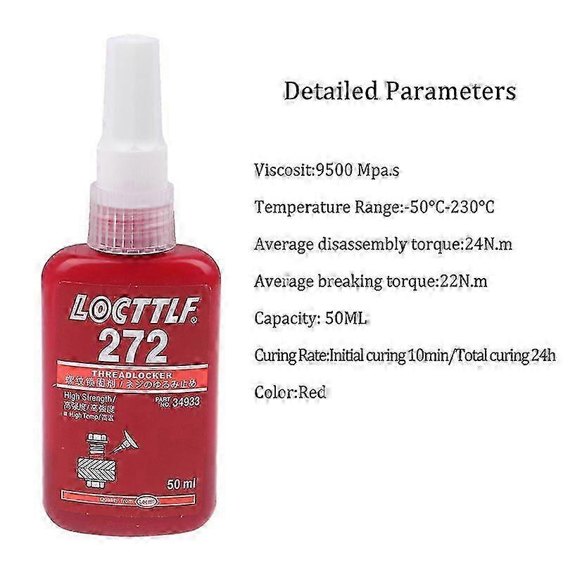 50ml 272 Retaining Compound Thread Locker Adhesive Glue Multi-purpose Use