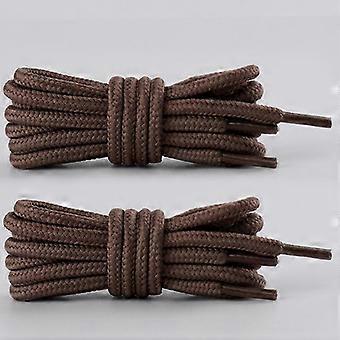 Round athletic shoelaces, 4 length options, 1 pair (2 laces) — polyester blend material Coffee