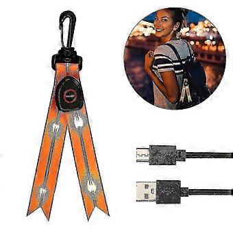Led Flashing Light With Colourful Light,usb Rechargeable Reflectors School Bag Safety Light