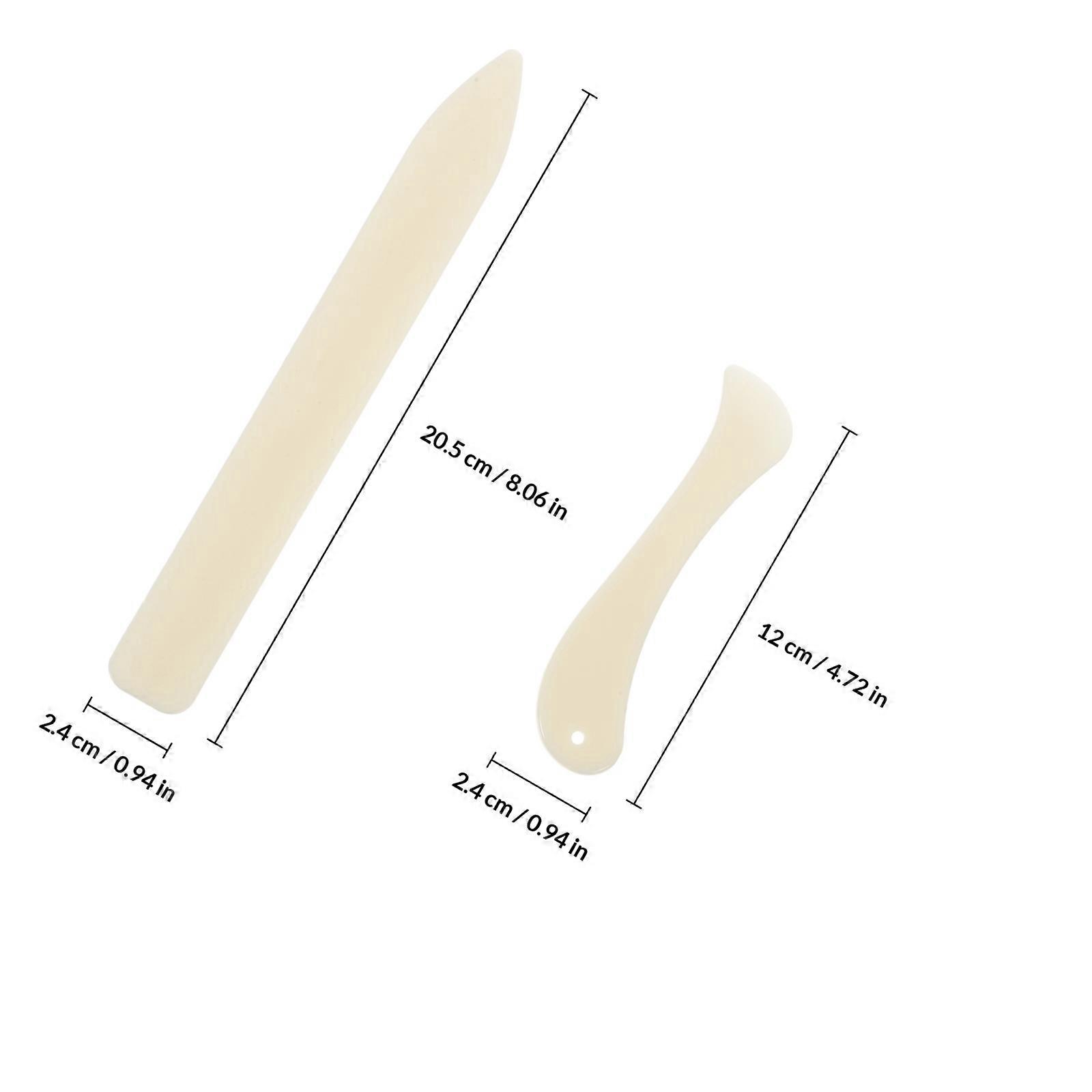 Paper Creaser Set Bone Folder Tool Plastic for Bookbinding 8Pcs