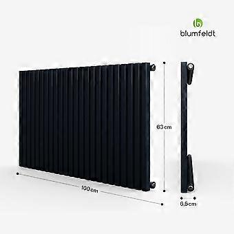 Wall-mounted radiator, anthracite color - Designer radiator - Vertical radiator - Panel radiator.