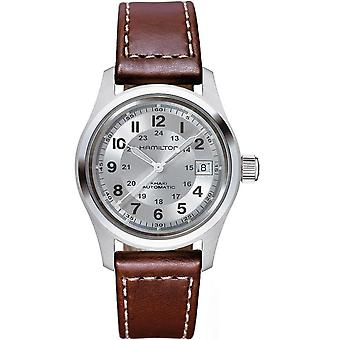 R.hamilton khaki aut.38 sf.pl.cor.mar Watch for Men Analog Automatic with Cowskin Bracelet H70455553