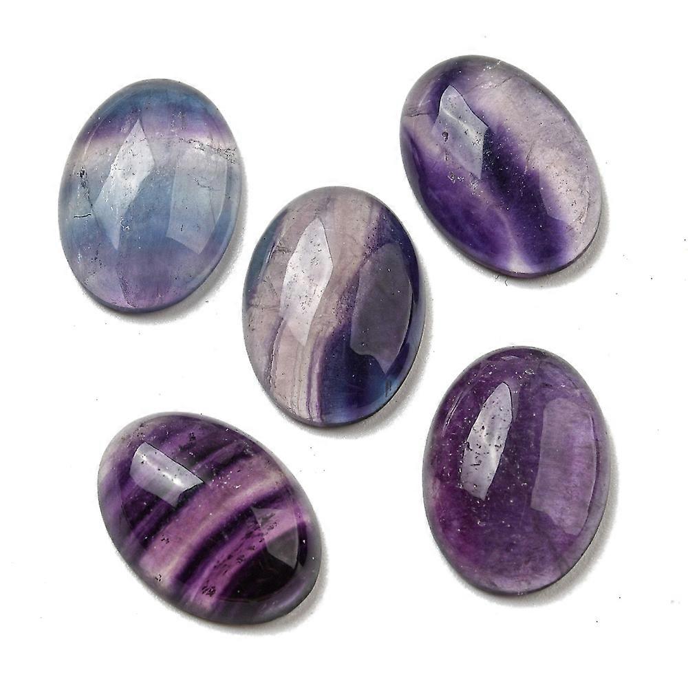 2pcs Fluorite Cabochons Oval 18x13x5~5.5mm