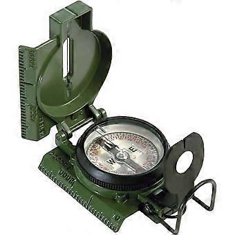 Olive Drab Phosphorescent Lensatic Compass Waterproof Accurate Handheld with Pouch for Outdoor Hiking
