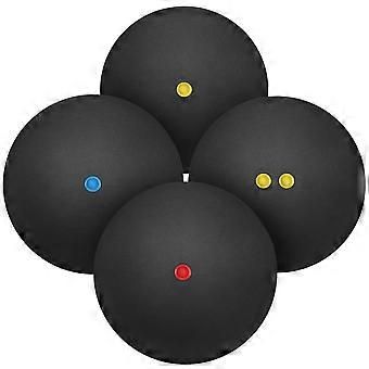 12Pcs Squash Balls Bounce Balls for Training Made of Rubber Black Elastic