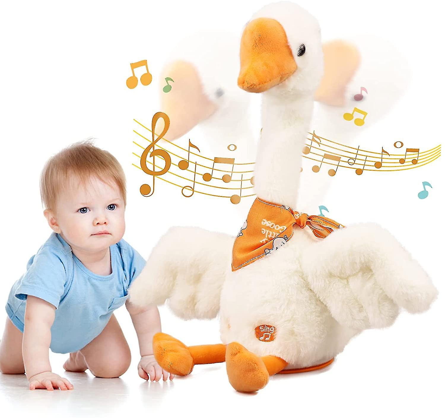 Usb Charging Singing And Dancing Goose Toy With Light Recording Repeat Talking Goose Plush Toy