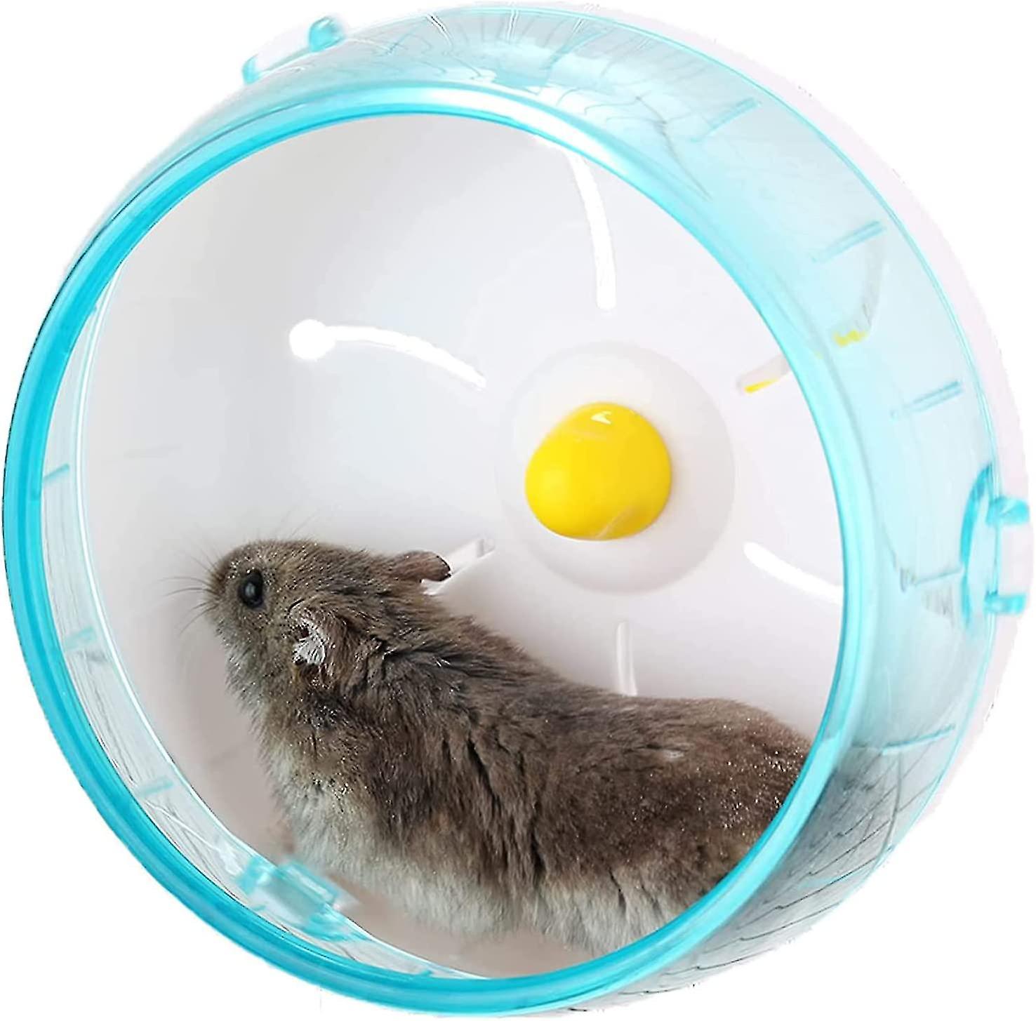 Plastic Exercise Wheel For Small Animals - 6.75" Silent Non-slip Wheel For Hamsters, Hedgehogs, Small Pets, Hamster, Blue
