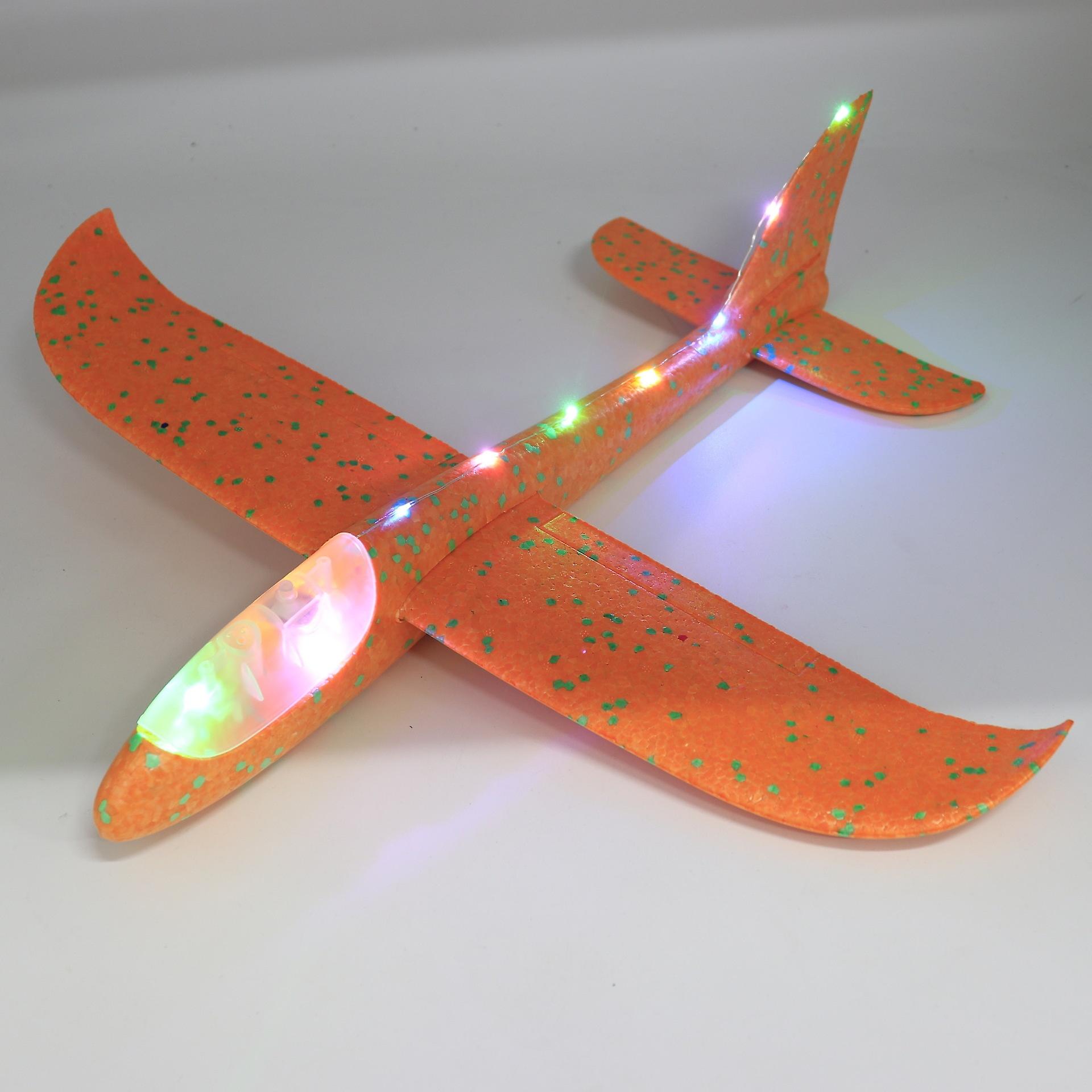Foam Hand Throwing Led Airplanes Toy 48cm Led Flight Mode Glider Inertia Planes Model Lkcomo Aircraft Planes Outdoor Sport