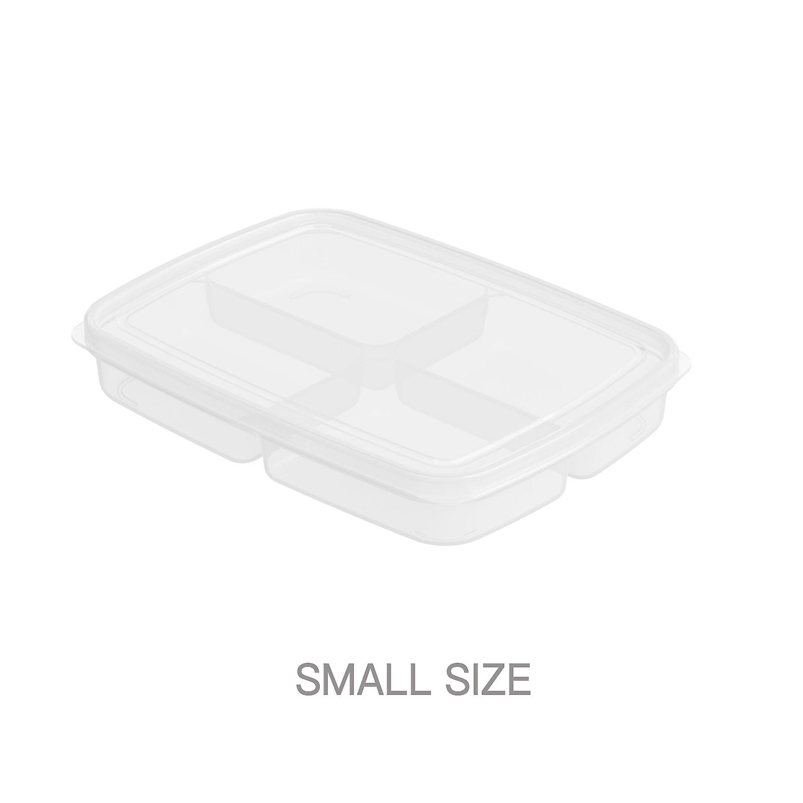 Plastic Storage Containers With Lids Space Saving Organizers With Dividers For Household Kitchen Use