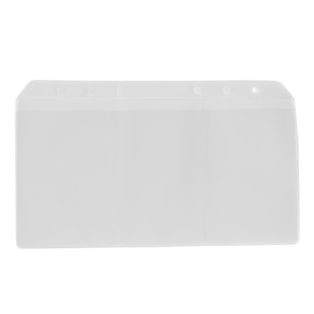 10 Binder Pocket A6 6-Ring Document  Notebook Binder Loose Leaf Bags Single