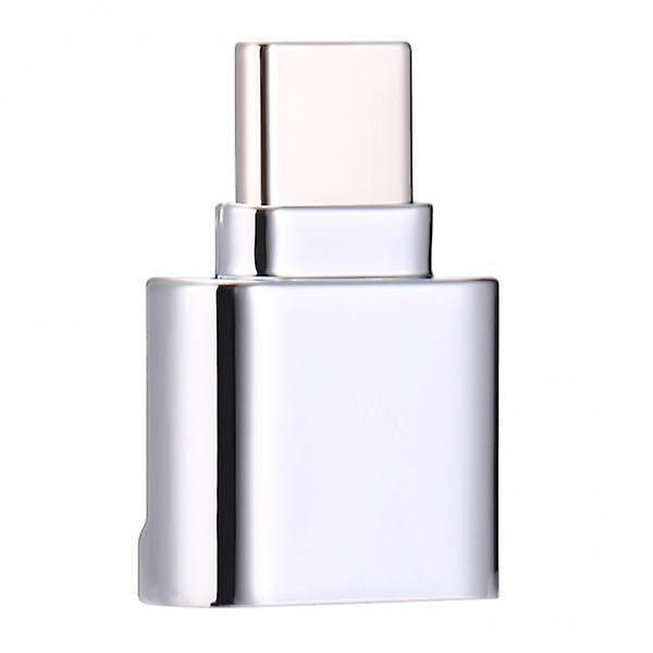 6xUSB 3.1 Type-C to TF Card Reader OTG Adapter for Micro SD Card-Silver