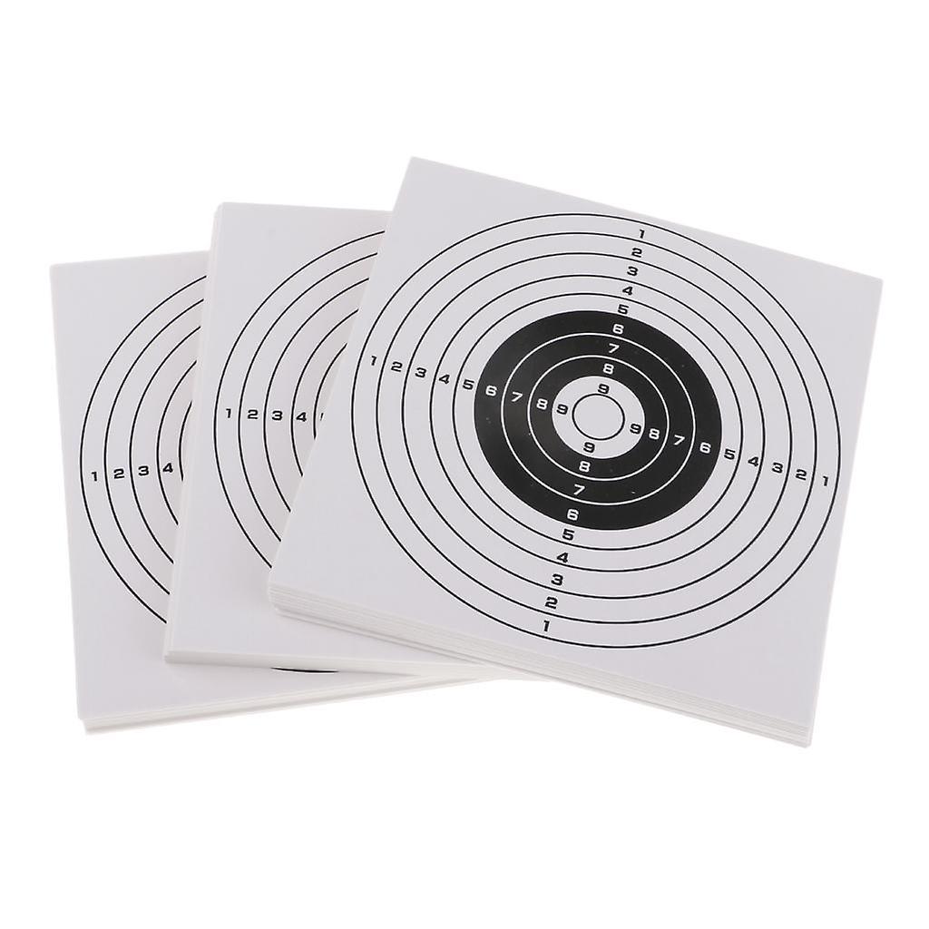 20Pcs Archery Target Paper Face for Arrow Bow Shooting Hunting Black+White