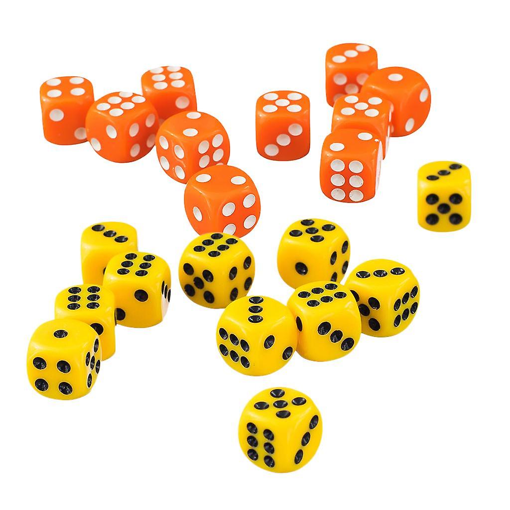 100 Pieces 12mm Six Sided D6 Spot Dice Games for Dungeons and Dragons RPG
