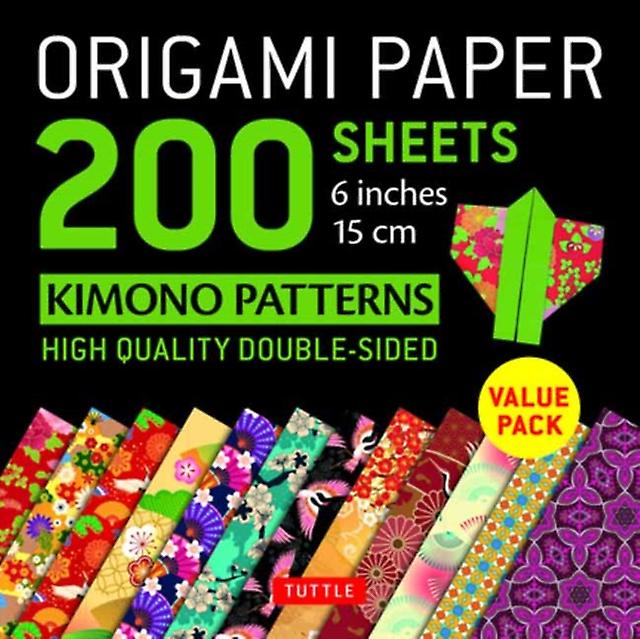 Origami Paper 200 Sheets Kimono Patterns 6 15 Cm by Tuttle Publishing Paperback Book