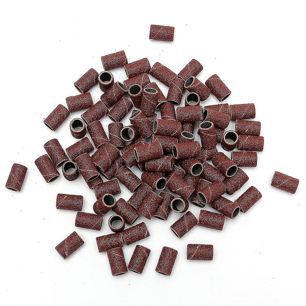 100 Pcs Nail Drill Sanding Band Machine Replacement Bits Pedicure (80 )