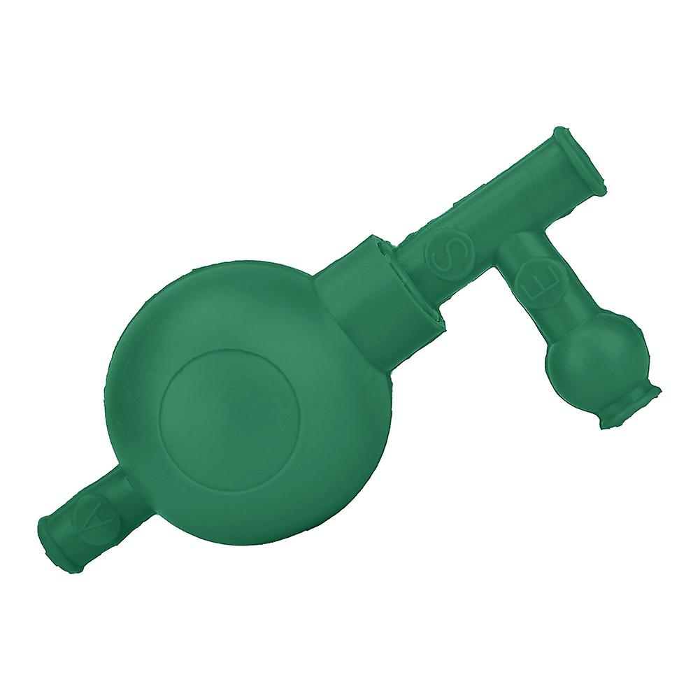 Rubber Suction Bulb Professional Laboratory Rubber Suction Ball Pipette Filling Safe Pressure with 3 Valves Laboratory Assistant (Green)