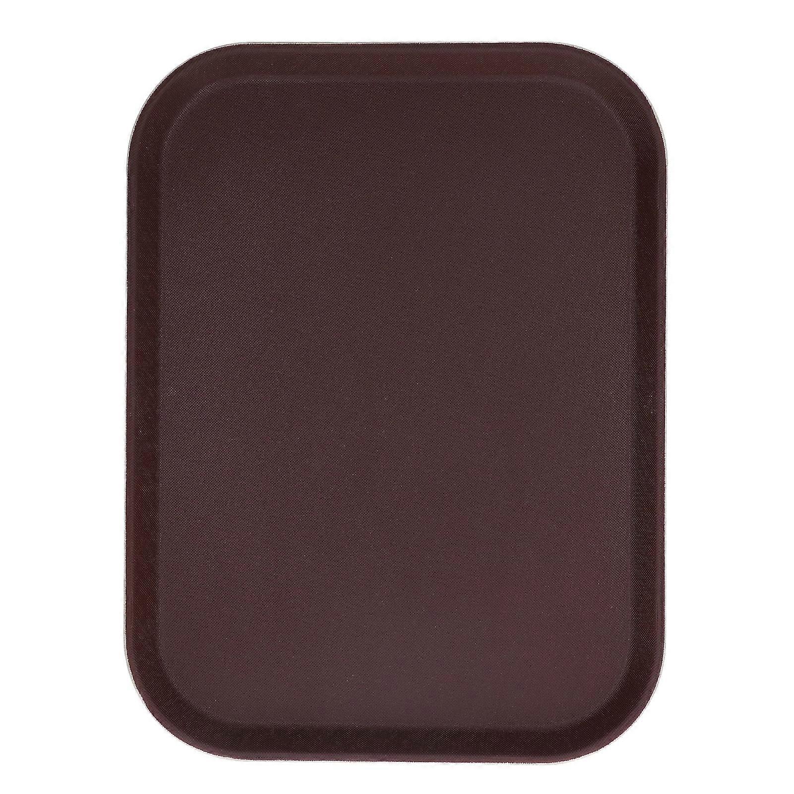 Round Serving Tray Nonslip Rubber Tempered Glass Fiber Heat Resisting Wide Application Serving Trays for Restaurant Bar40x30cm Rectangular