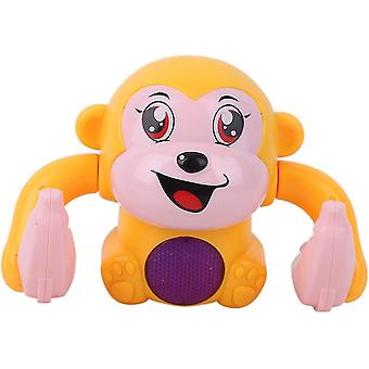 Elektrische Tumbling Monkey Model Toy, stembediening Inductie Cartoon Toy (geel)