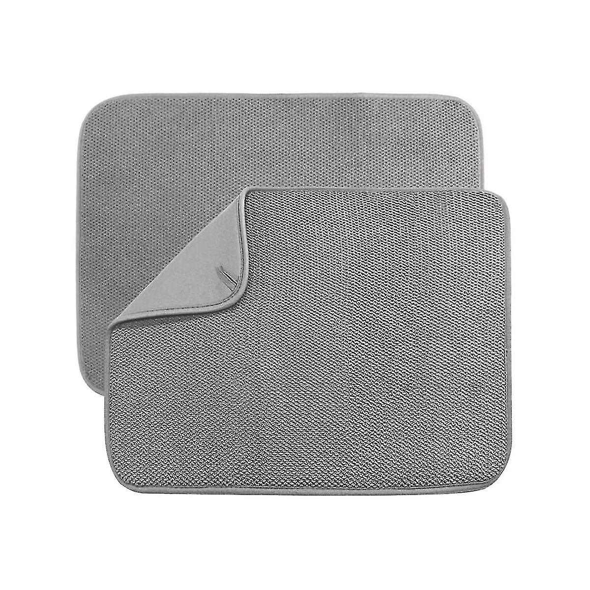 Microfiber Dish Mat,absorbent Dish Drainer Kit Counter, Absorbent Dish Pads