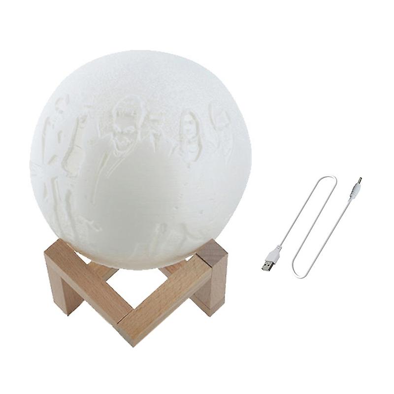 3-color 3D Print Moon Lamp 10cm