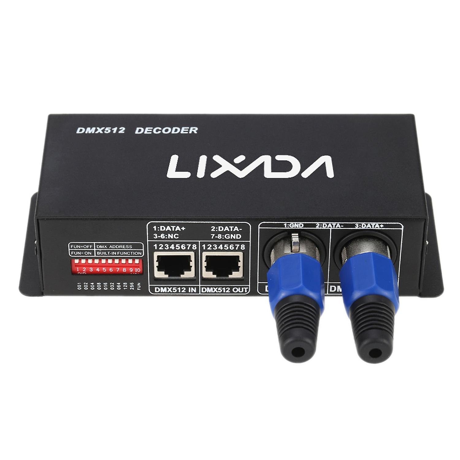 Lixada DMX512 4CH*4A Decoder LED Controller 4 Channels Driver RGBW LED Strip Light DC12V-24V