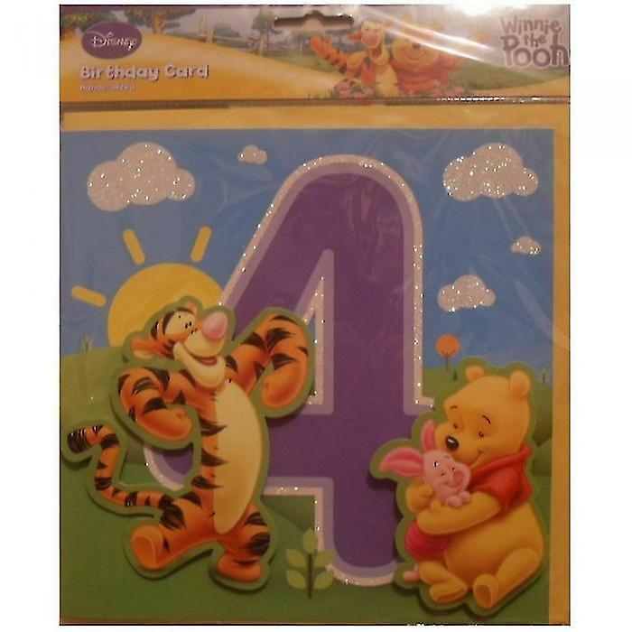 Micimackó 4. születésnapi kártya