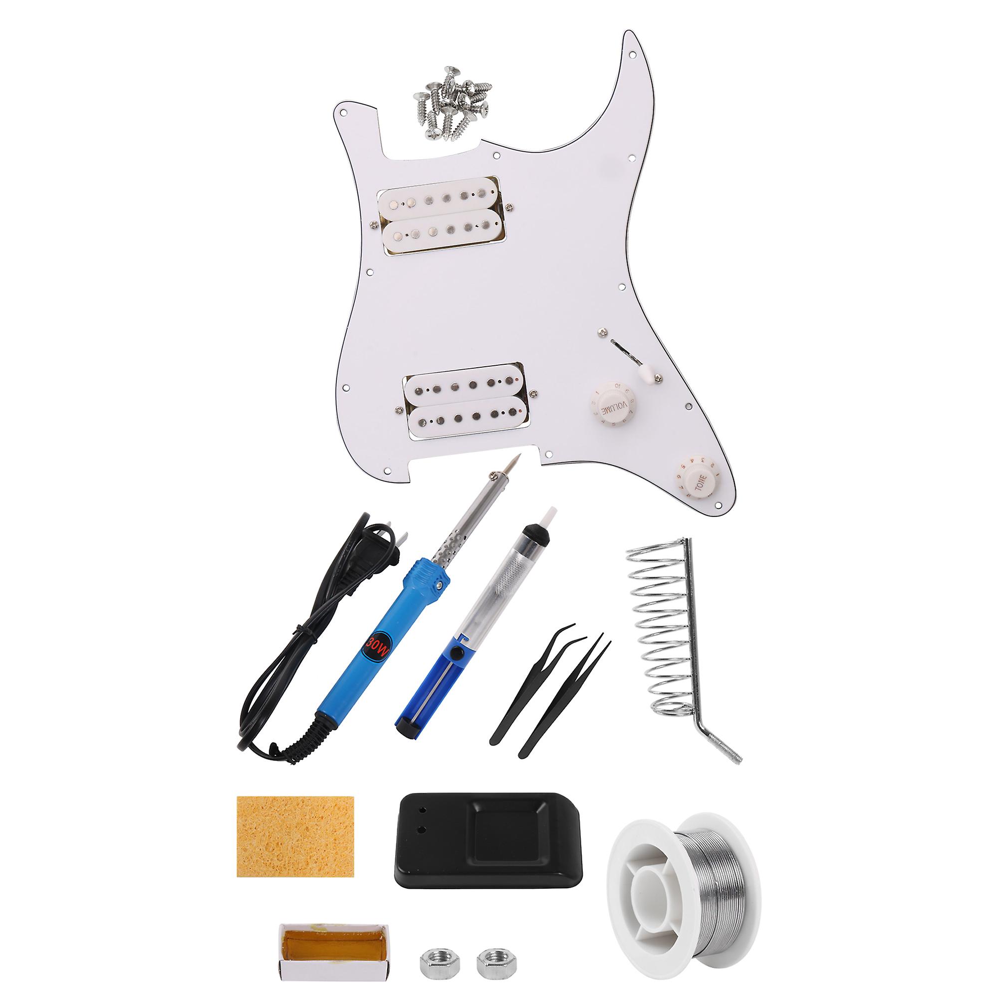 8-in-1 Soldering Iron Kit 110V 30W Welding Tool w/ 11 Hole Guitar Pickup