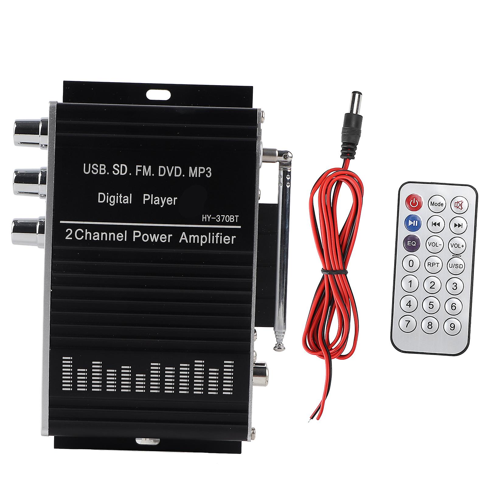Wireless Bluetooth Power Amplifier with Remote for Audio Systems