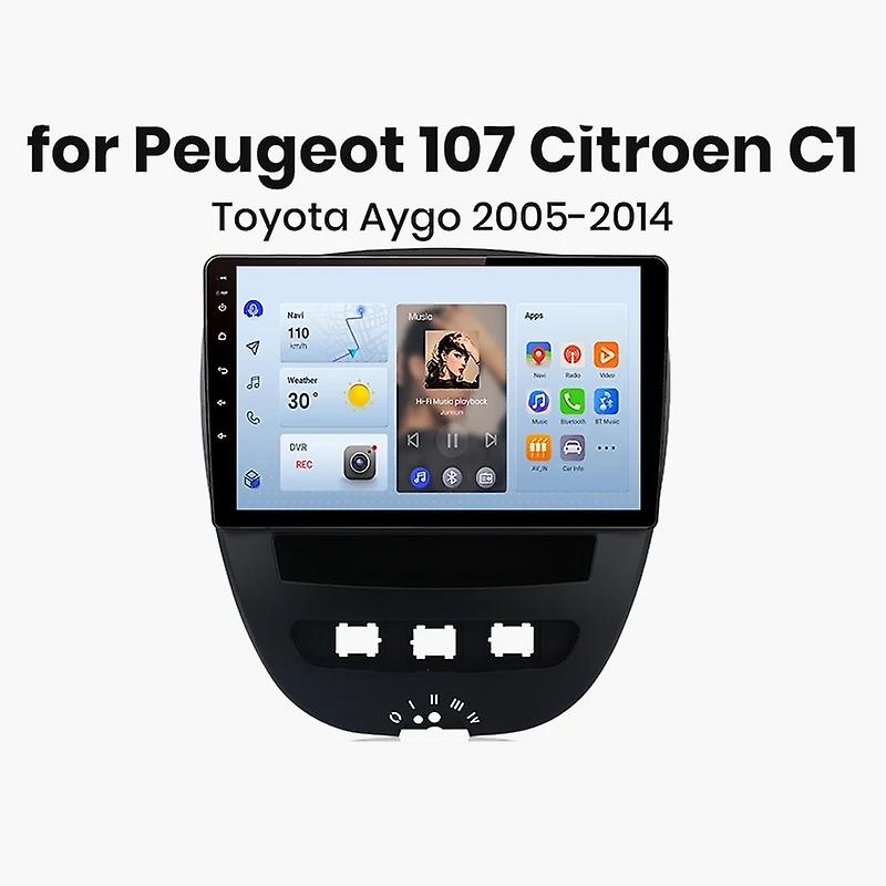 Wireless Carplay Android Auto Car Radio For Peugeot 107 Toyota Aygo Citroen C1 2005-2014 Multimedia