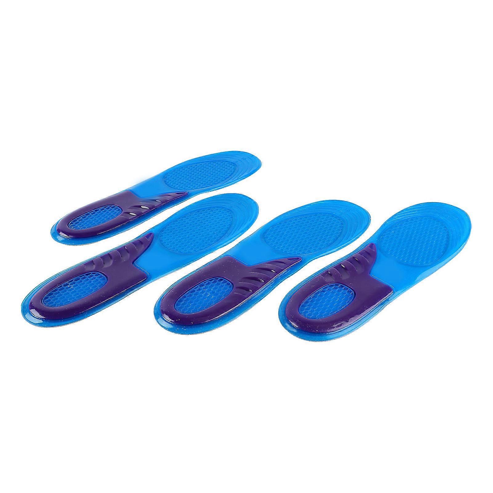 2 Pairs Silicone Insoles L Soft Shock Absorption U Heel Cup