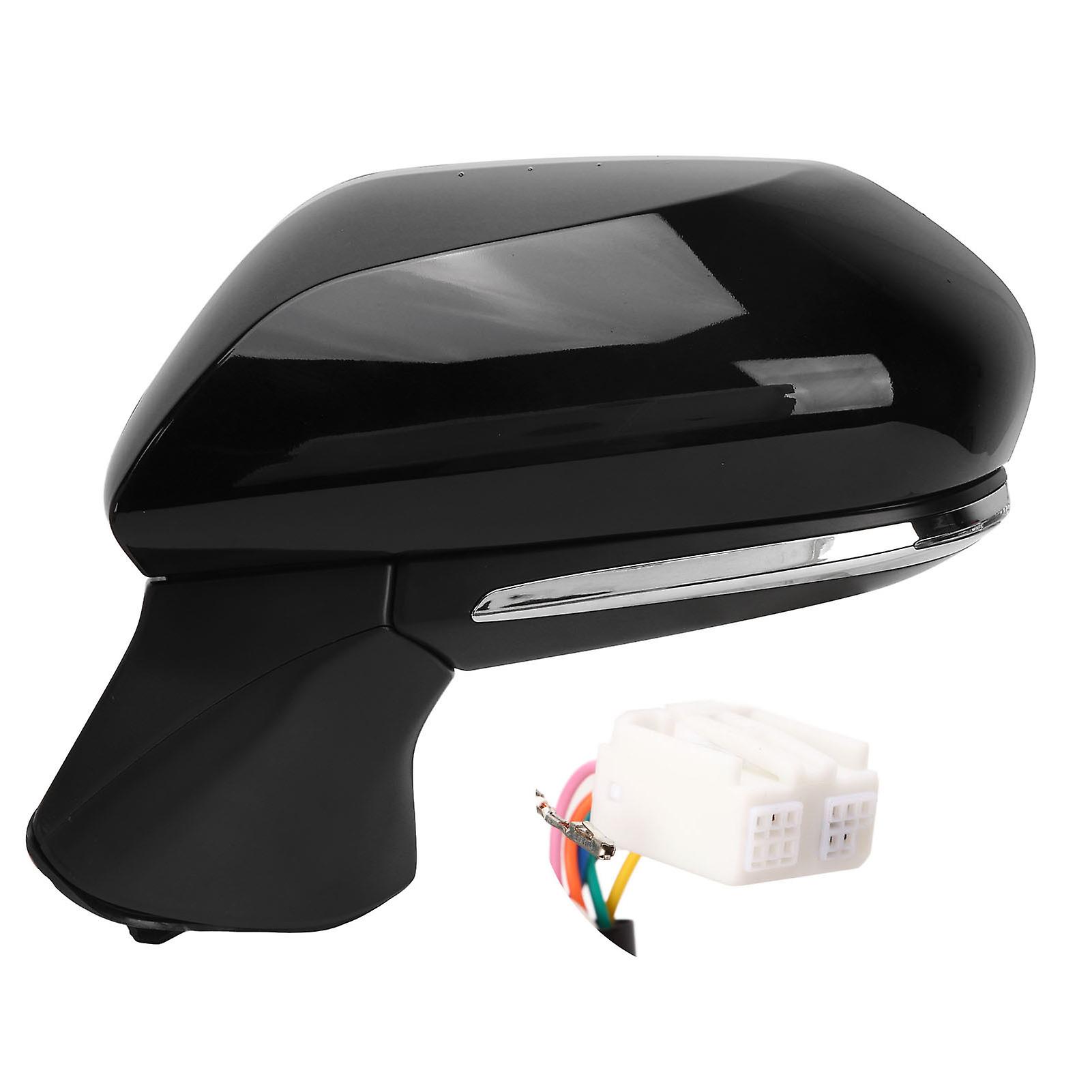 Glossy Balck Power Heated Side Door Mirror With Turn Signal Blind Spot Monitoring Replacement for Camry XV70 2018‑2022 Left