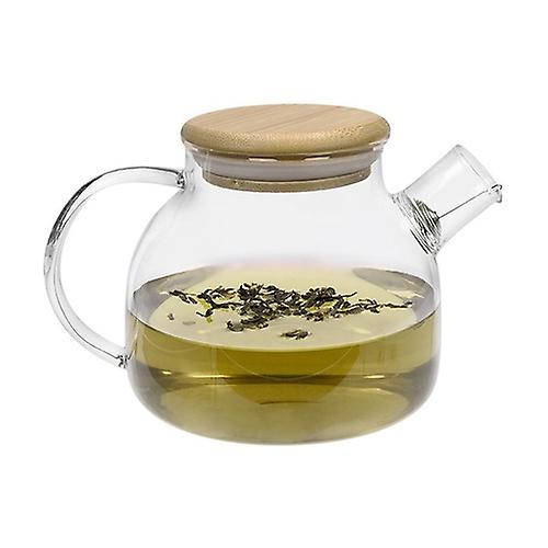 Glass teapot - bamboo lid 1 unit