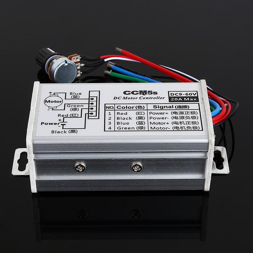 DC 9-60V 20A PWM Motor Speed Controller Driver 105x50x33mm