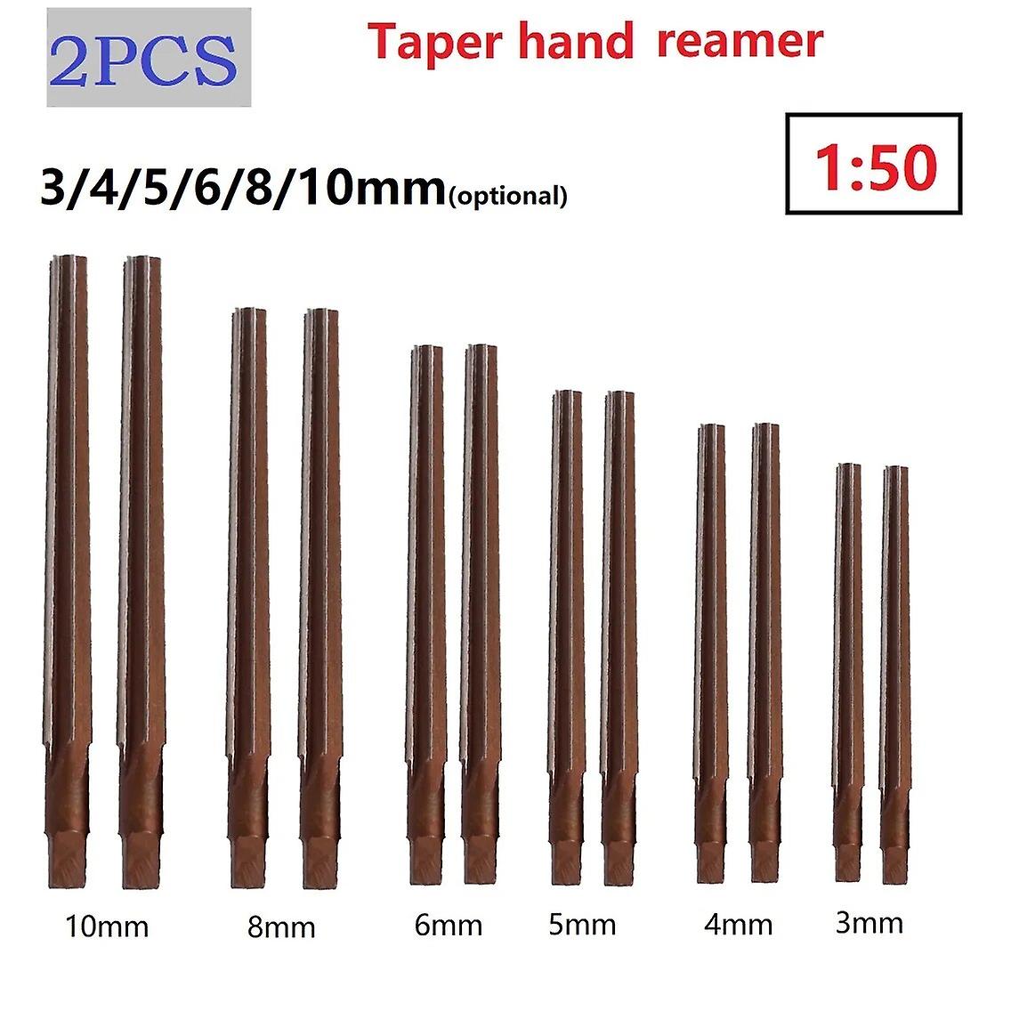Cone Pin Hand Reamer 1:50 Conical Degree Sharp Hand Pin HSS Alloy Steel 9XC Blade Cone Shank Machine Reamer CNC Tools~10165