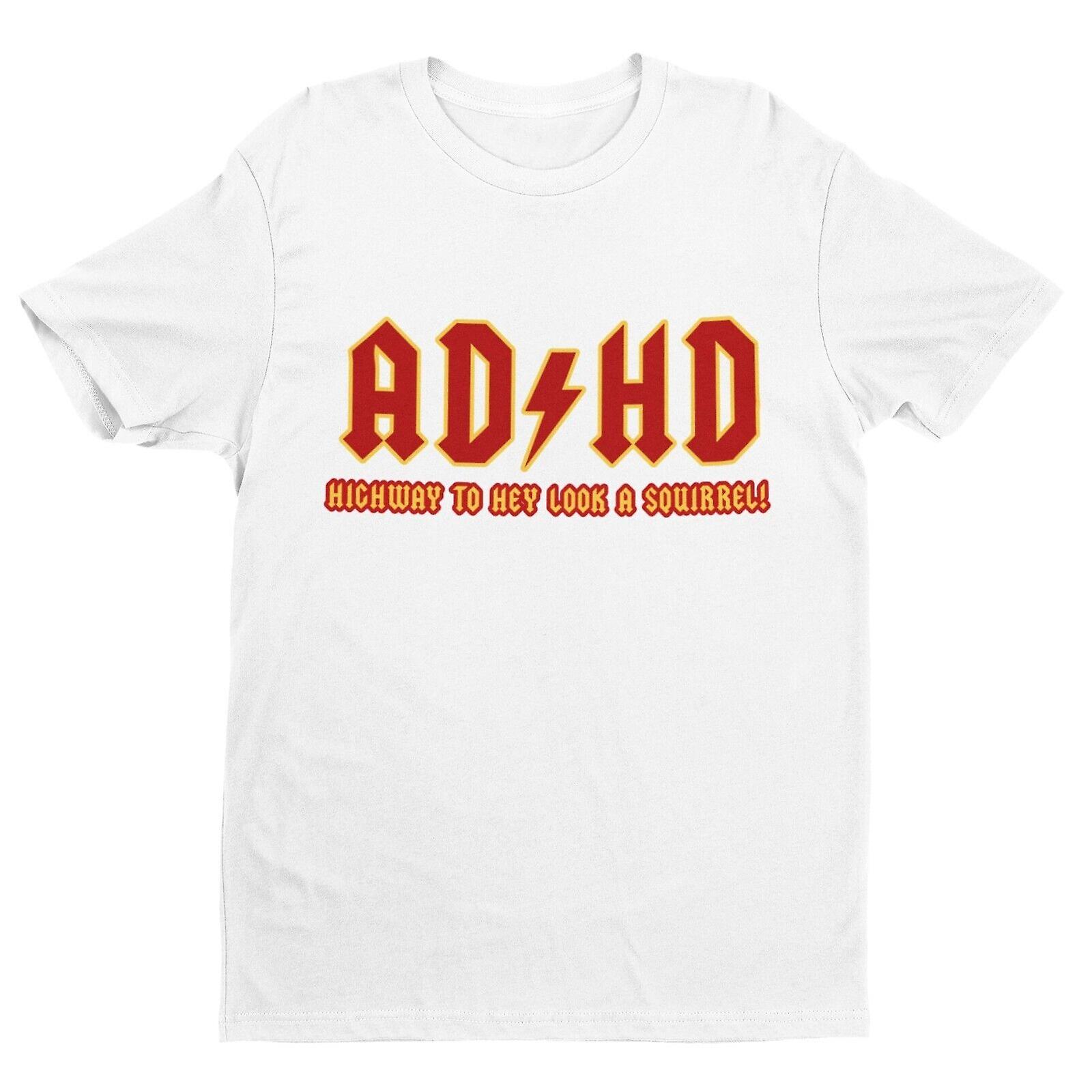 Adhd Highway To Hey Look A Squirrel Funny Adhd T-shirt Mental Health Tee Novelty