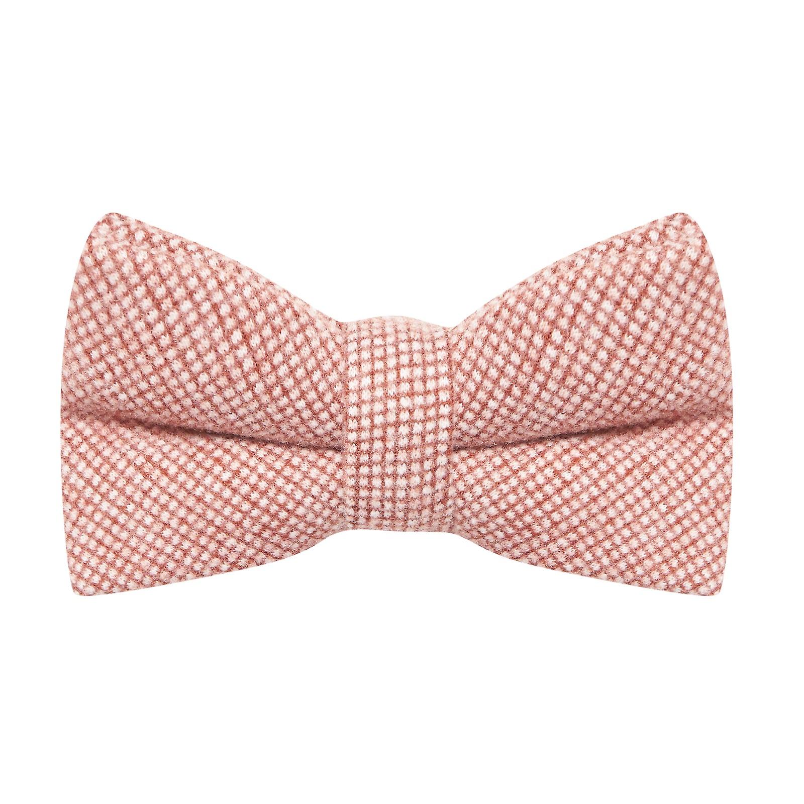 Dark Coral Waffle Bow Tie
