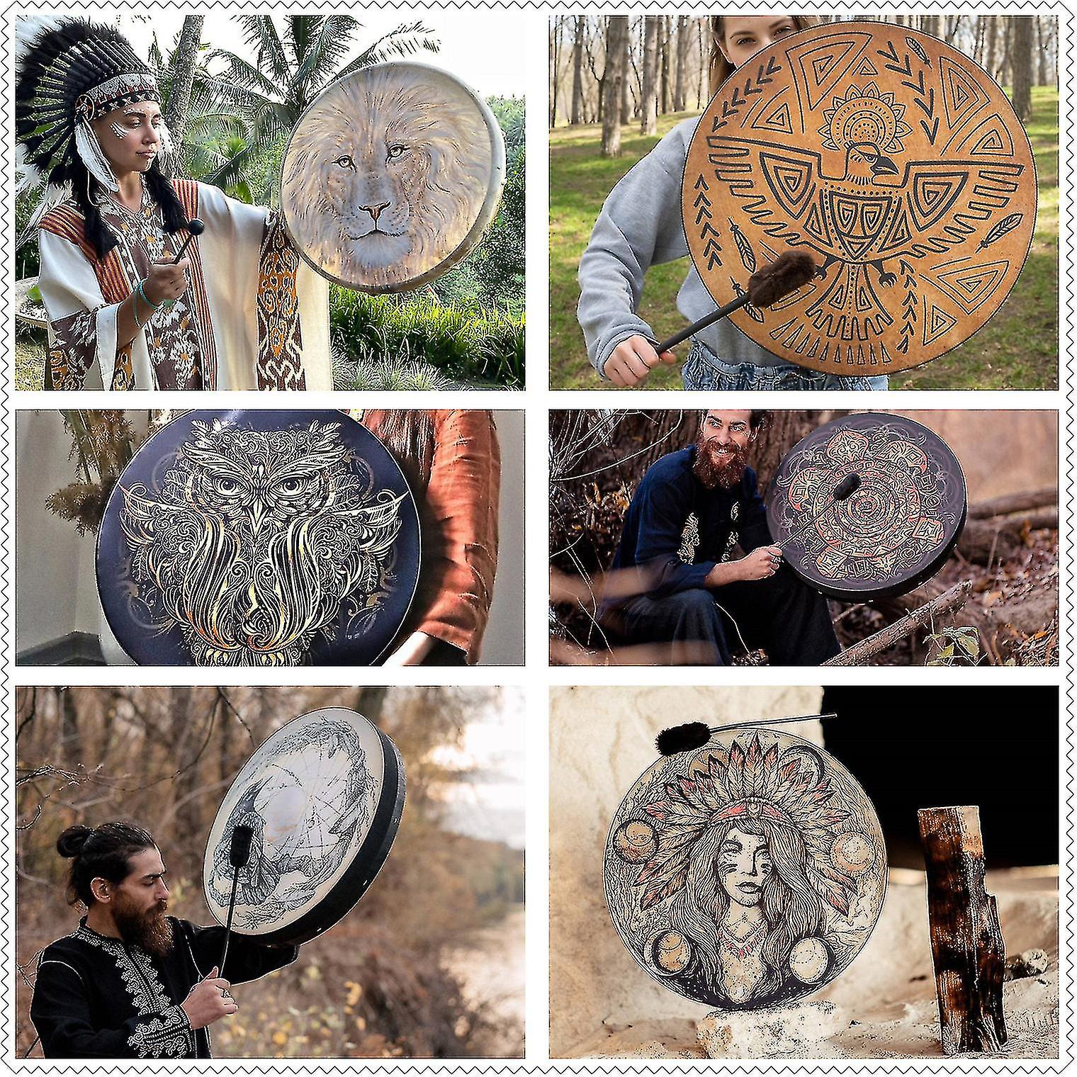 Festival Decorations Percussion Instruments Drum Decoration Drum With Drumsticks Small Section Day Atmosphere Percussion Drum M