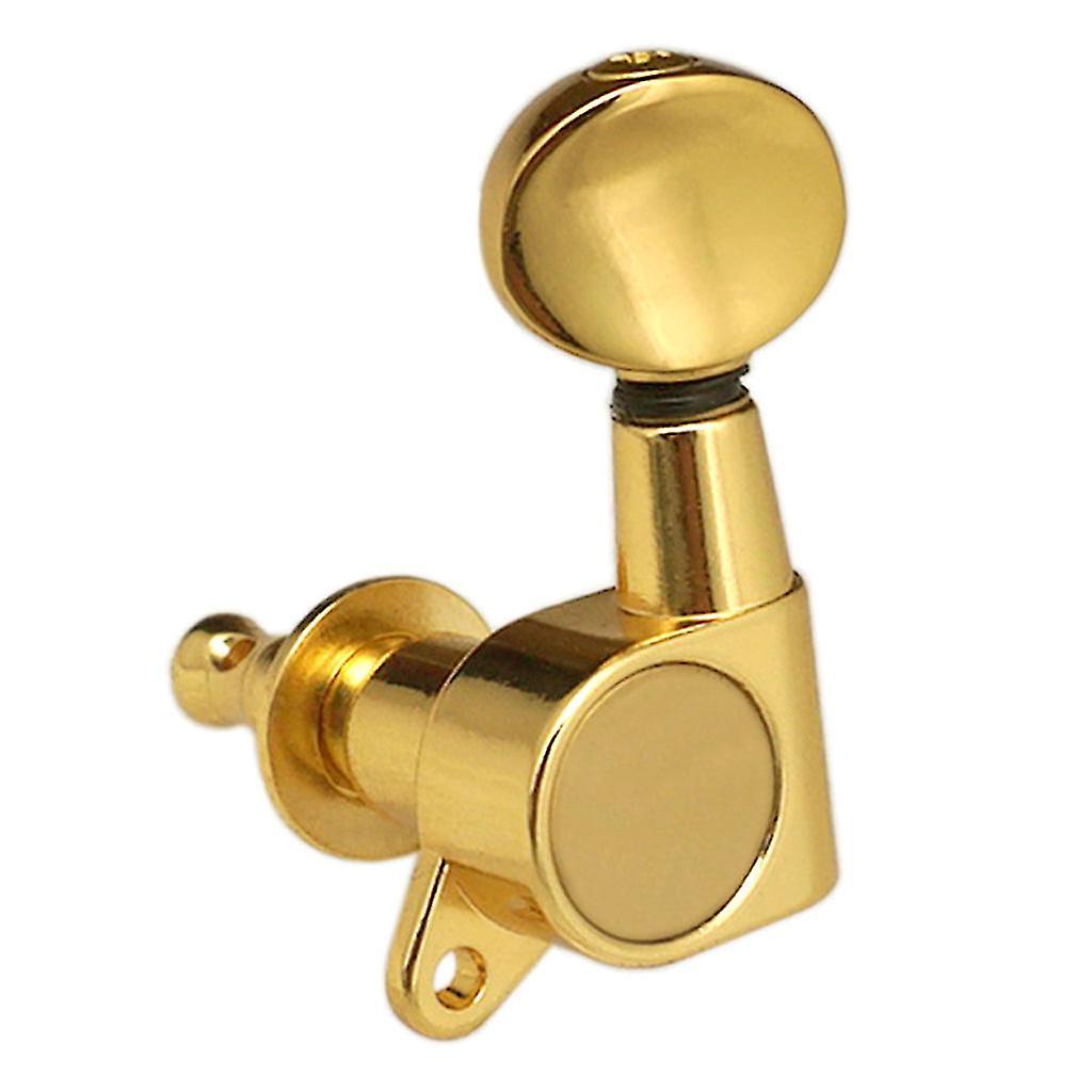 String Tuning Pegs Enclosed Button For Acoustic Electric Guitar 3r3l Gold