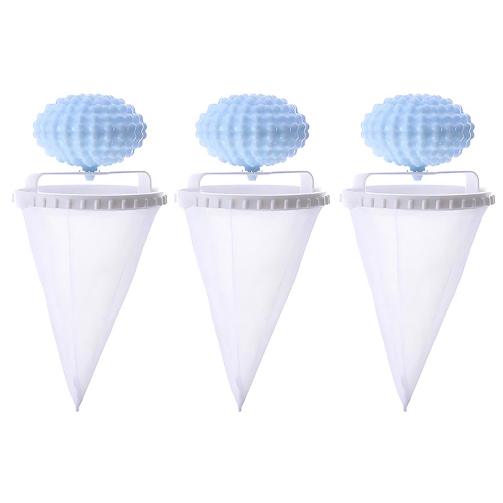 Floating Hair Filtering Mesh Removal with Silicone Stickys Ball Multipurpose Pet Hair Catchers for Home Use