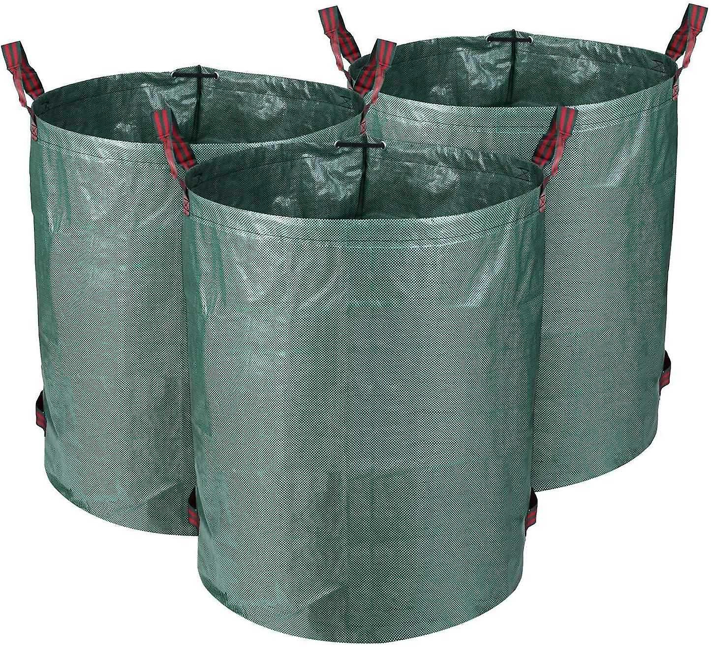 3 × 300L حقيبة حديقة الصلبة PE حديقة النفايات كيس - قائمة بذاتها وقابلة للطي - أكياس القمامة لجارد