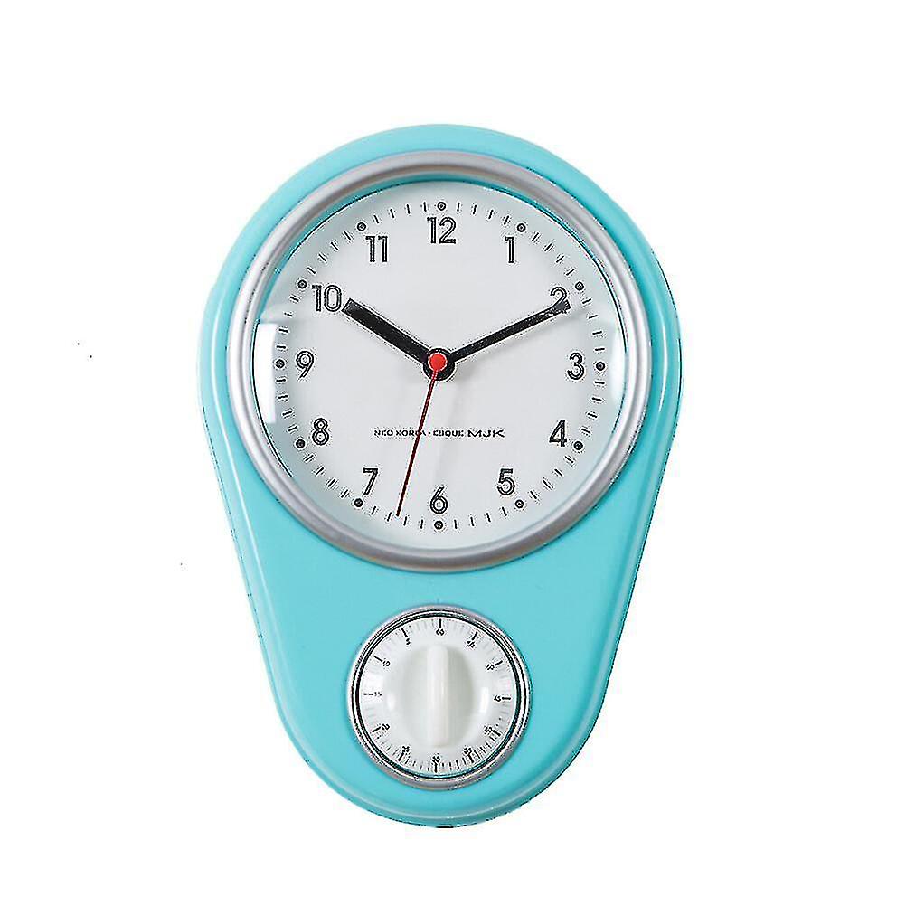 1pc Kitchen Timer Wall Clock Household Timer Modern Style Without Battery For Home (blue) -QH