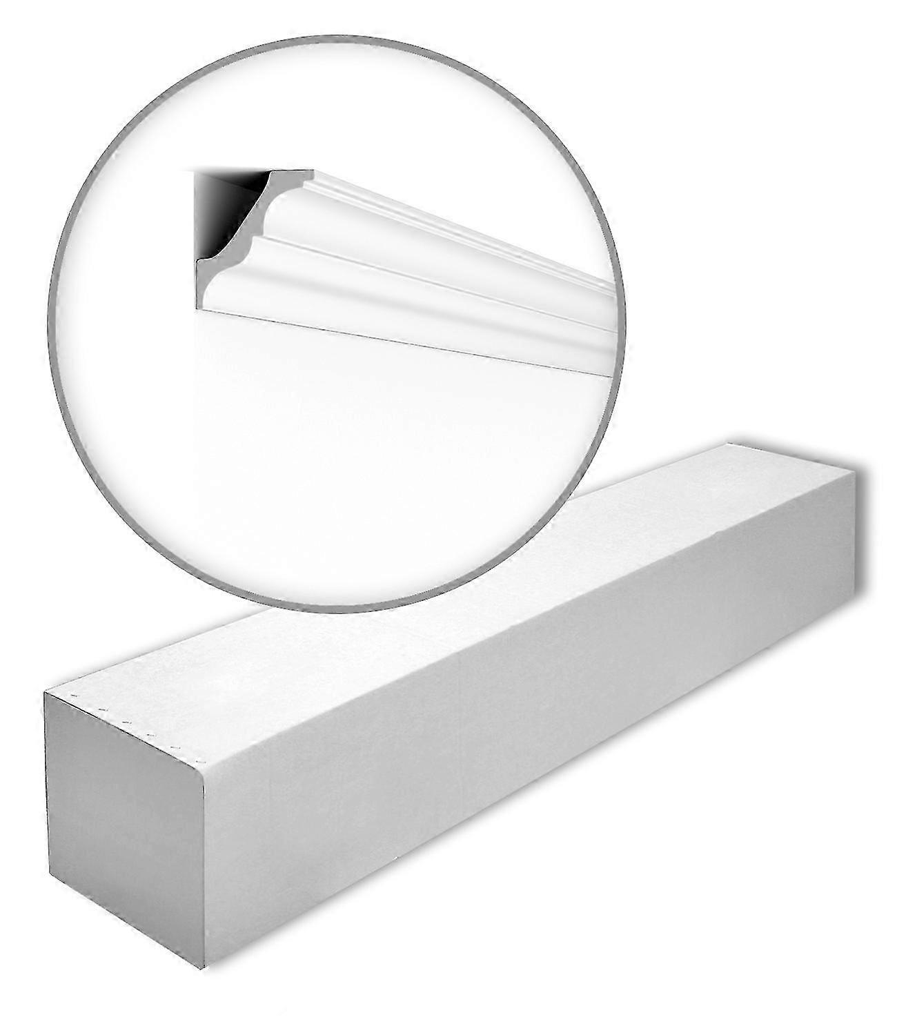 NMC 38 x Cornice moulding AT-box 76 meter NOMASTYL Extruded polystyrene (LDPS) 200 cm white pre-primed