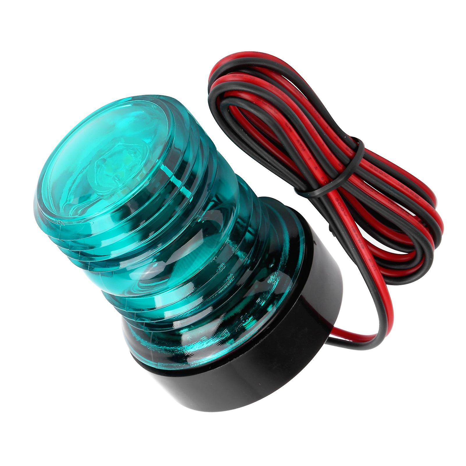 DC12V/24V LED Navigation Anchor Light with 360° All-Round Lighting for Marine Yacht Sailing - Green Light