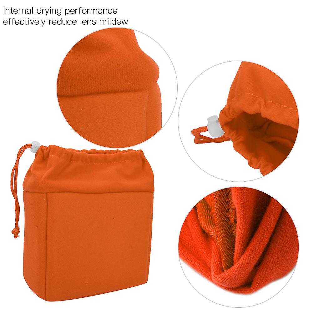 Waterproof Shockproof DSLR Camera Lens Insert Bag 20x18x10cm Orange