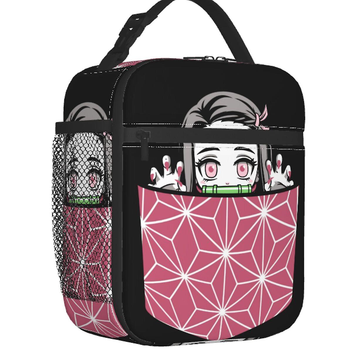 Custom Kimetsu No Yaiba Anime Lunch Bag Men Women Cooler Warm Insulated Lunch Boxes For Student School