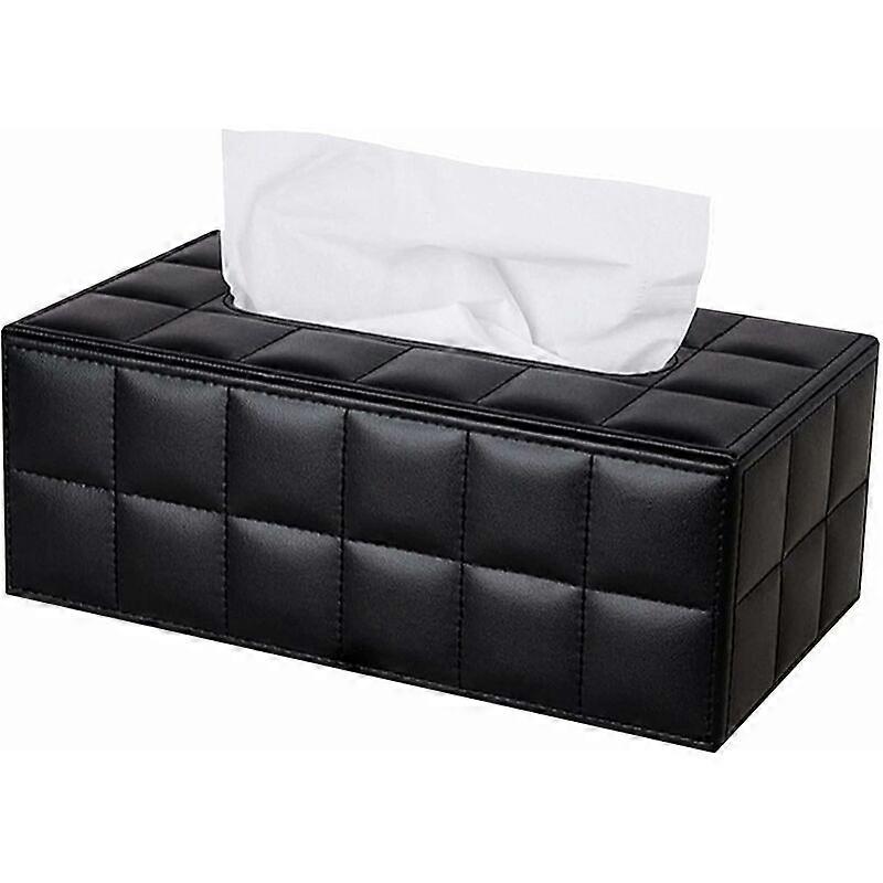 PU Leather Tissue Boxes, Rectangular Tissue Dispenser Tissue Holder for Home Car