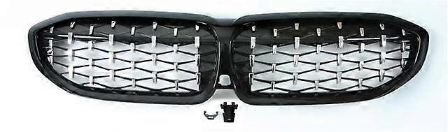 G20 G28 Gray Diamond Grille for BMW 3 Series Front Mesh Kidney Grills Front Bumper Replacement Grille 2019 2020 2021 2022