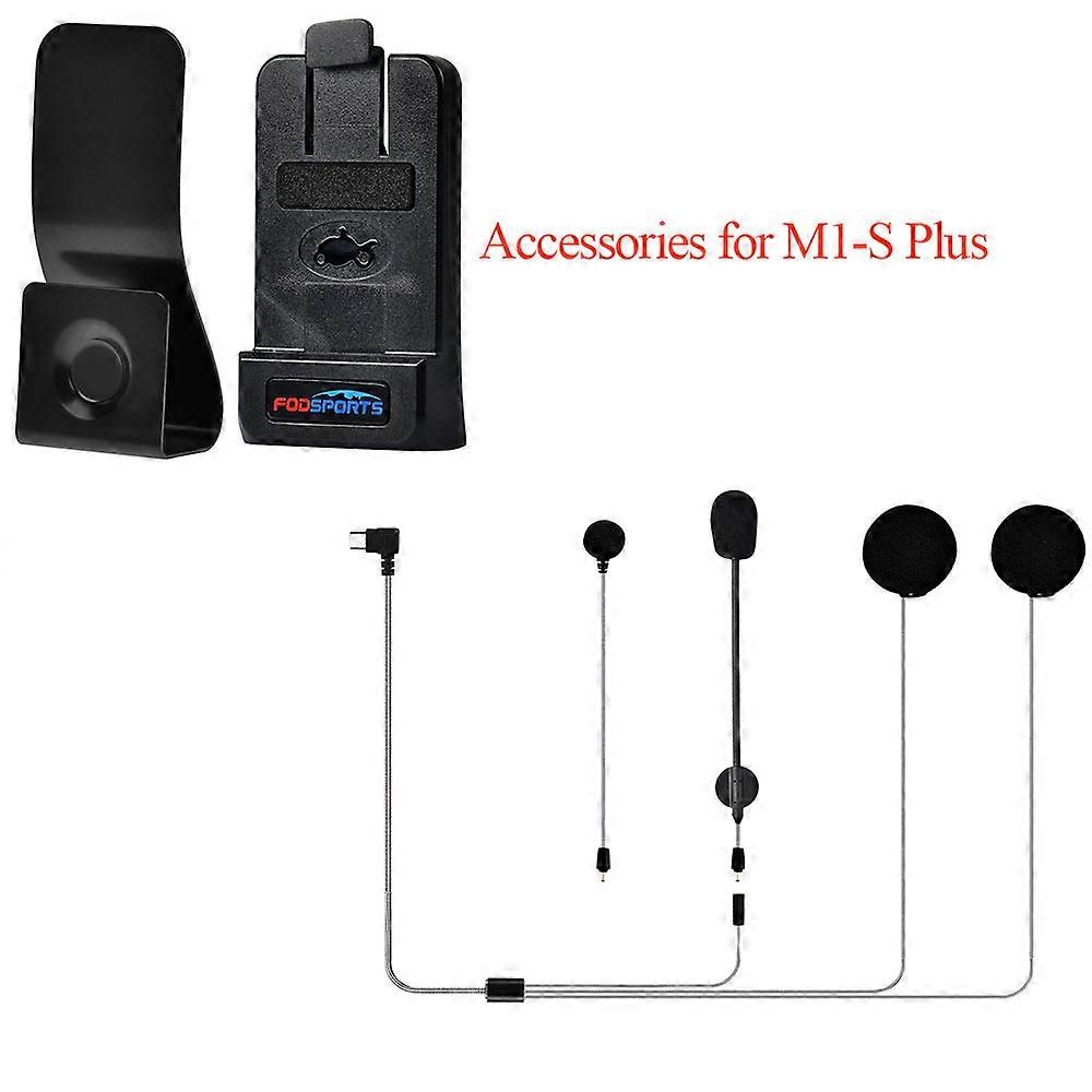 Fodsports Bluetooth Motorcycle Helmet Intercom Headset Accessories for M1-S Plus Earpiece Earpiece with Mic Clip M1S Plus~11139